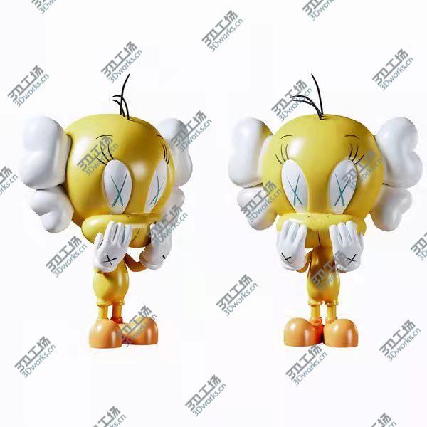 3D打印模型 Kaws 小鸟款