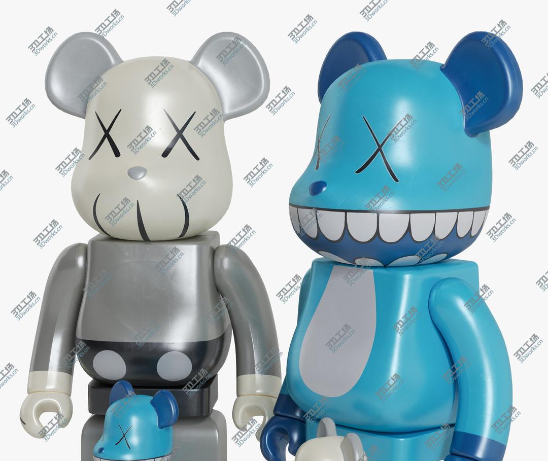 3D打印 Kaws联名积木熊 Bear Brick