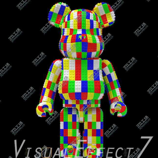 3D打印 乐高版 积木熊 Bear Brick