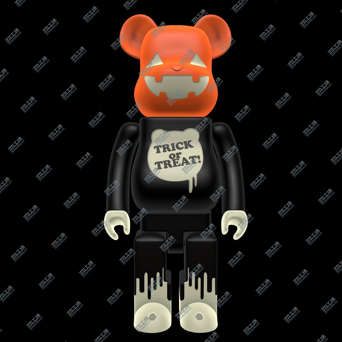 3D打印 万圣节 积木熊 BearBrick