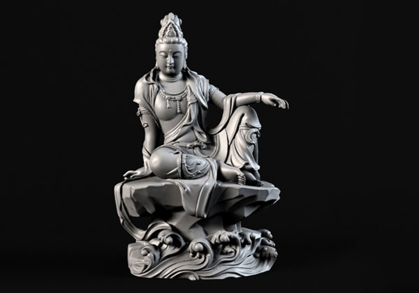 精美观音雕像 高清三维模型